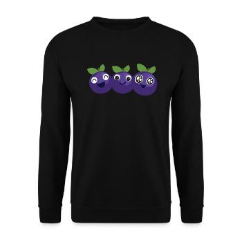 Blauberren Blauberre Geschenk - Unisex Pullover - Schwarz - Vorne - Alina (178cm) & Michal (187cm)