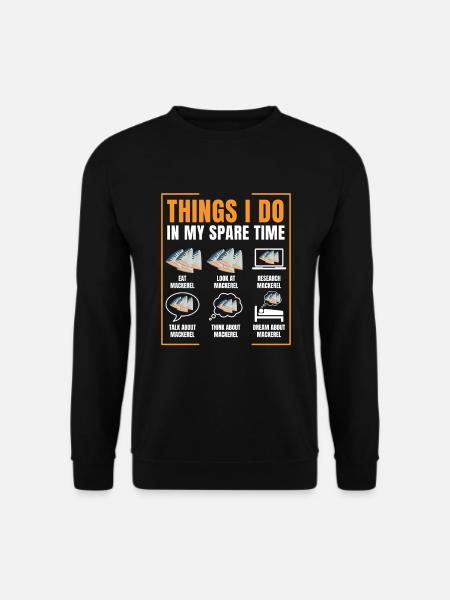 Makrel Makrel Saltvandsfisk Fiskeri - Unisex sweater - sort