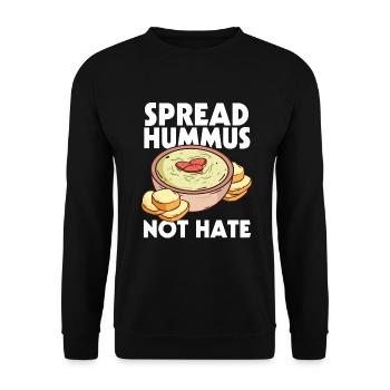 Hummus - Unisex Sweatshirt - black - Front - Alina (178cm) & Michal (187cm)