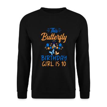 Butterfly Lover Gifts - Unisex Sweatshirt - black - Front - Alina (178cm) & Michal (187cm)