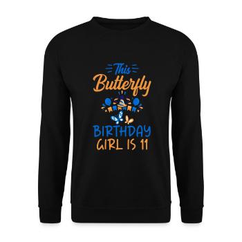 Butterfly Lover Gifts - Unisex Sweatshirt - black - Front - Alina (178cm) & Michal (187cm)