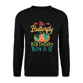 Butterfly Lover Gifts - Unisex Sweatshirt - black - Front - Alina (178cm) & Michal (187cm)