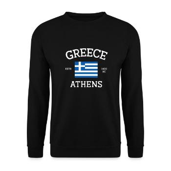 Greece - Unisex Sweatshirt - black - Front - Alina (178cm) & Michal (187cm)