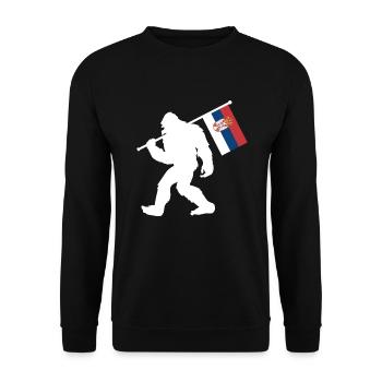 Serbia - Unisex Sweatshirt - black - Front - Alina (178cm) & Michal (187cm)