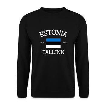 Estonia - Unisex Sweatshirt - black - Front - Alina (178cm) & Michal (187cm)