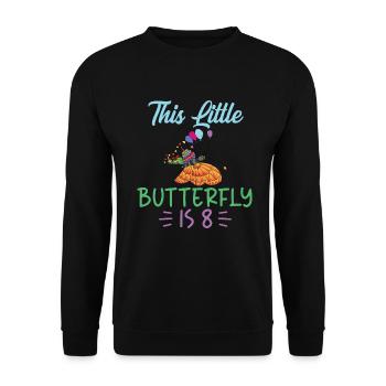 Butterfly Lover Gifts - Unisex Sweatshirt - black - Front - Alina (178cm) & Michal (187cm)