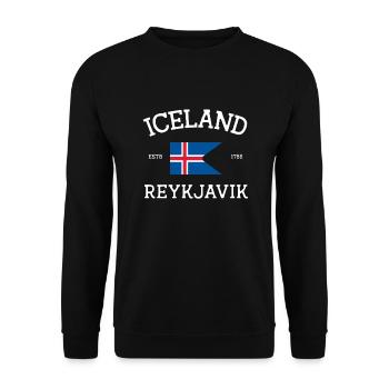 Island - Unisex Pullover - Schwarz - Vorne - Alina (178cm) & Michal (187cm)