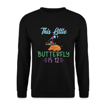 Butterfly Lover Gifts - Unisex Sweatshirt - black - Front - Alina (178cm) & Michal (187cm)