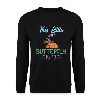 Butterfly Lover Gifts - Unisex Sweatshirt - black - Front - Alina (178cm) & Michal (187cm)