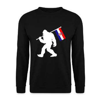 Kroatien Bigfoot - Unisex Pullover - Schwarz - Vorne - Alina (178cm) & Michal (187cm)