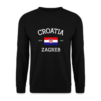 Kroatien - Unisex Pullover - Schwarz - Vorne - Alina (178cm) & Michal (187cm)