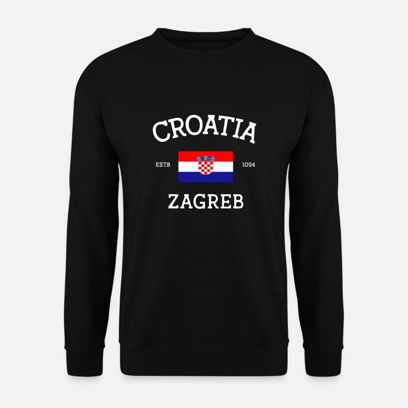 Kroatien - Unisex Pullover - Schwarz