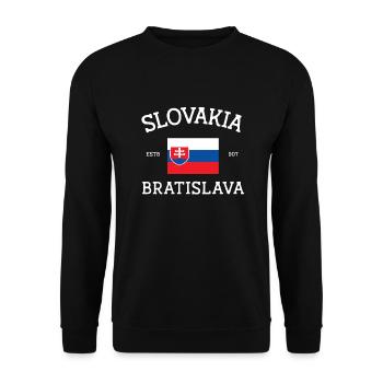 Slovakia - Unisex Sweatshirt - black - Front - Alina (178cm) & Michal (187cm)