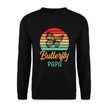 Butterfly Lover Gifts - Unisex Sweatshirt - black - Front - Alina (178cm) & Michal (187cm)