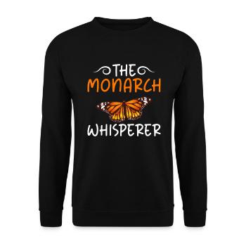 Butterfly Lover Gifts - Unisex Sweatshirt - black - Front - Alina (178cm) & Michal (187cm)
