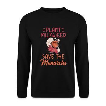 Butterfly Lover Gifts - Unisex Sweatshirt - black - Front - Alina (178cm) & Michal (187cm)