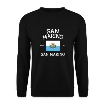 San Marino History - Unisex Sweatshirt - black - Front - Alina (178cm) & Michal (187cm)