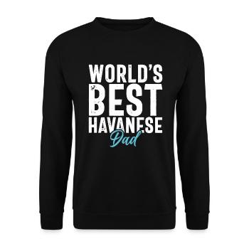 Cadeaux pour les amoureux des chiens bichons havanais - Sweat-shirt Unisexe - noir - Devant - Alina (178cm) & Michal (187cm)