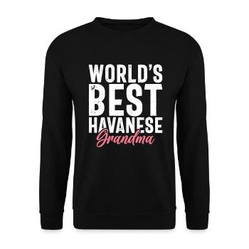 Gifts for Havanese Dog Lovers - Unisex Pullover - Schwarz - Vorne - Alina (178cm) & Michal (187cm)