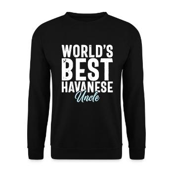 Gifts for Havanese Dog Lovers - Unisex Pullover - Schwarz - Vorne - Alina (178cm) & Michal (187cm)