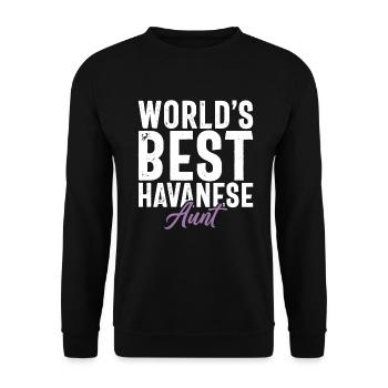 Gifts for Havanese Dog Lovers - Unisex Pullover - Schwarz - Vorne - Alina (178cm) & Michal (187cm)