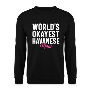 Cadeaux pour les amoureux des chiens bichons havanais - Sweat-shirt Unisexe - noir - Devant - Alina (178cm) & Michal (187cm)