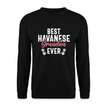 Cadeaux pour les amoureux des chiens bichons havanais - Sweat-shirt Unisexe - noir - Devant - Alina (178cm) & Michal (187cm)