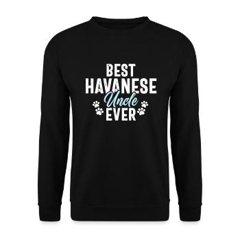 Cadeaux pour les amoureux des chiens bichons havanais - Sweat-shirt Unisexe - noir - Devant - Alina (178cm) & Michal (187cm)