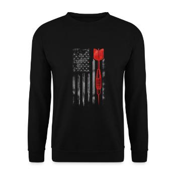 Darts - Unisex Pullover - Schwarz - Vorne - Alina (178cm) & Michal (187cm)