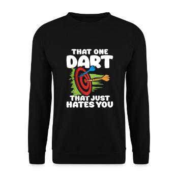 Darts - Unisex Pullover - Schwarz - Vorne - Alina (178cm) & Michal (187cm)