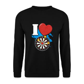 Darts - Unisex Pullover - Schwarz - Vorne - Alina (178cm) & Michal (187cm)
