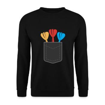 Darts - Unisex Pullover - Schwarz - Vorne - Alina (178cm) & Michal (187cm)