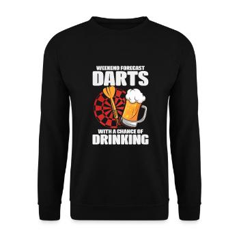 Darts - Unisex Pullover - Schwarz - Vorne - Alina (178cm) & Michal (187cm)