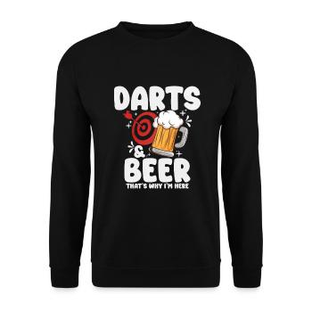 Darts - Unisex Pullover - Schwarz - Vorne - Alina (178cm) & Michal (187cm)