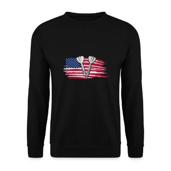 Darts - Unisex Pullover - Schwarz - Vorne - Alina (178cm) & Michal (187cm)