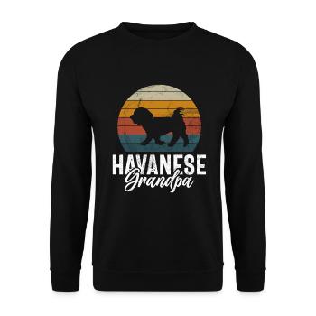 Cadeaux pour les amoureux des chiens bichons havanais - Sweat-shirt Unisexe - noir - Devant - Alina (178cm) & Michal (187cm)