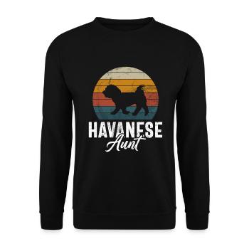 Gifts for Havanese Dog Lovers - Unisex Pullover - Schwarz - Vorne - Alina (178cm) & Michal (187cm)