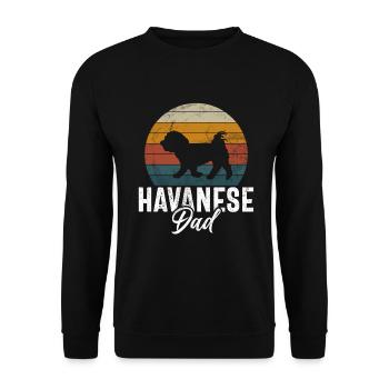 Gifts for Havanese Dog Lovers - Unisex Pullover - Schwarz - Vorne - Alina (178cm) & Michal (187cm)