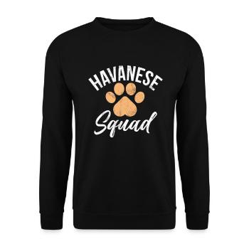Cadeaux pour les amoureux des chiens bichons havanais - Sweat-shirt Unisexe - noir - Devant - Alina (178cm) & Michal (187cm)