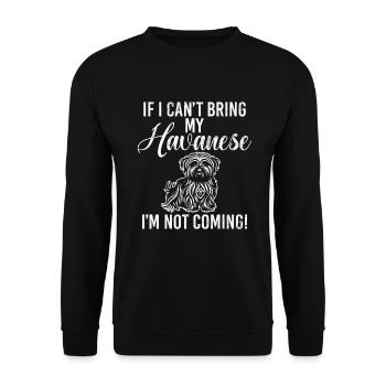 Gifts for Havanese Dog Lovers - Unisex Pullover - Schwarz - Vorne - Alina (178cm) & Michal (187cm)