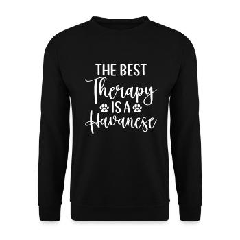 Cadeaux pour les amoureux des chiens bichons havanais - Sweat-shirt Unisexe - noir - Devant - Alina (178cm) & Michal (187cm)
