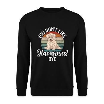 Gifts for Havanese Dog Lovers - Unisex Pullover - Schwarz - Vorne - Alina (178cm) & Michal (187cm)