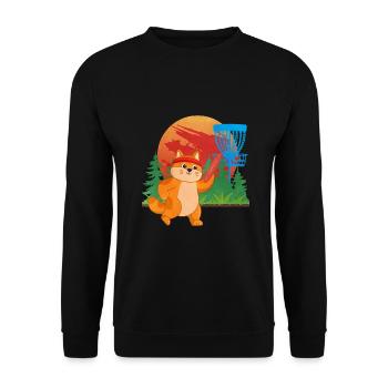 Frisbee Golf Disc Golf - Unisex Sweatshirt - black - Front - Alina (178cm) & Michal (187cm)