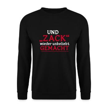 Und Zack Wieder Unbeliebt Gemacht - Unisex Pullover - Schwarz - Vorne - Alina (178cm) & Michal (187cm)
