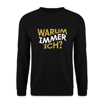 Warum Immer Ich - Unisex Pullover - Schwarz - Vorne - Alina (178cm) & Michal (187cm)