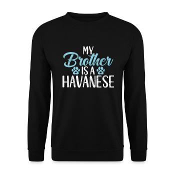 Cadeaux pour les amoureux des chiens bichons havanais - Sweat-shirt Unisexe - noir - Devant - Alina (178cm) & Michal (187cm)