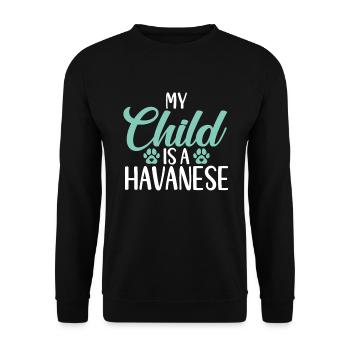 Gifts for Havanese Dog Lovers - Unisex Pullover - Schwarz - Vorne - Alina (178cm) & Michal (187cm)