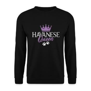 Cadeaux pour les amoureux des chiens bichons havanais - Sweat-shirt Unisexe - noir - Devant - Alina (178cm) & Michal (187cm)