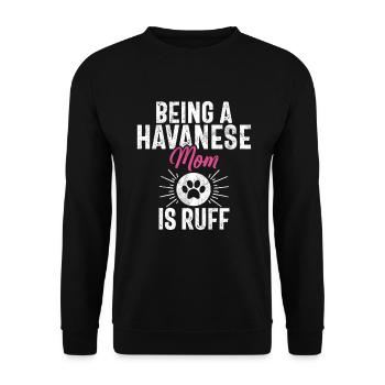 Cadeaux pour les amoureux des chiens bichons havanais - Sweat-shirt Unisexe - noir - Devant - Alina (178cm) & Michal (187cm)