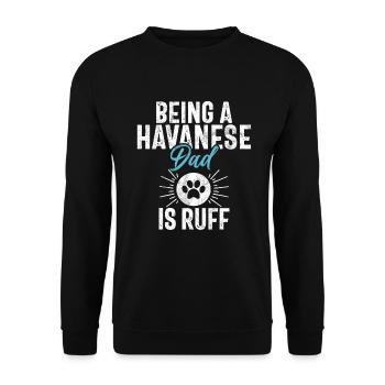 Cadeaux pour les amoureux des chiens bichons havanais - Sweat-shirt Unisexe - noir - Devant - Alina (178cm) & Michal (187cm)